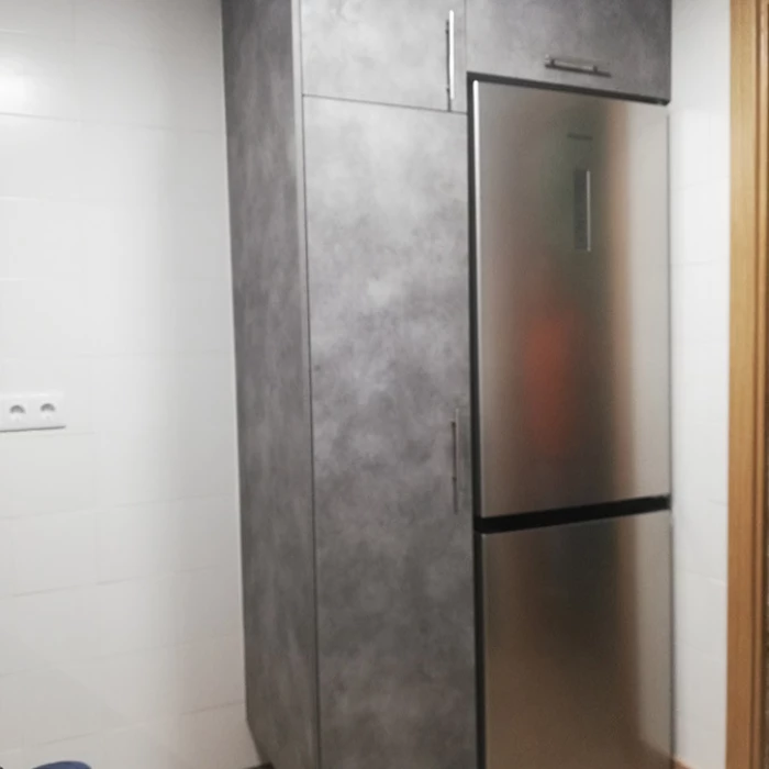 Cocina con acabado imitación hormigón