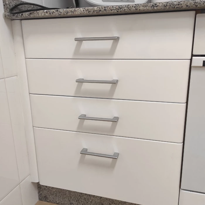 Cocina lacada en blanco